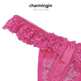 Quần lót T-back (lọt khe) satin lụa bóng phối ren sexy quyến rũ size S, M, L, LL - QLTB0016