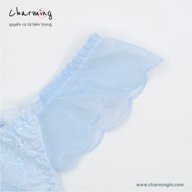 [FORM RỘNG] Quần lót T-back (lọt khe) lưng voan co giãn cùng ren hoa dễ thương size M, L - QLTB0017