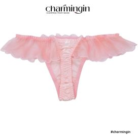 [FORM RỘNG] Quần lót T-back (lọt khe) dệt kim thời trang màu pastel lưng voan co giãn size M, L, 3L, 4L - QLTB0048