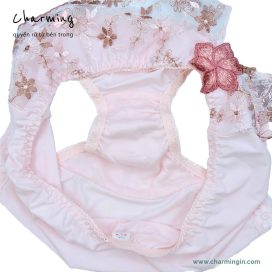 Quần lót thun lạnh cao cấp ren hoa lưng bản to size L - QLTL0007