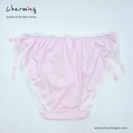 Quần lót thun lạnh ren hoa đính nơ dễ thương size L, LL - QLTL0010