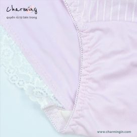 Quần lót thun lạnh ren hoa đính nơ dễ thương size L, LL - QLTL0010