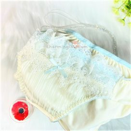 Quần lót lưng co giãn ren nơ dễ thương size M-L - QLTL0014