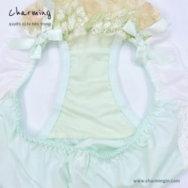 Quần lót thun lạnh ren nơ dễ thương lưng co giãn size M-L - QLTL0016