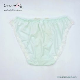 Quần lót thun lạnh ren nơ dễ thương lưng co giãn size M-L - QLTL0016