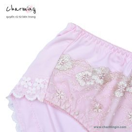 [FORM RỘNG] Quần lót thun lạnh ren hoa lưng bản to sang trọng size M, L - QLTL0018