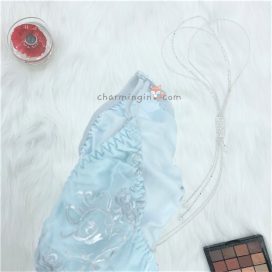Quần lót thun dây hông phối ren họa tiết sang trọng size L - QLTT0010