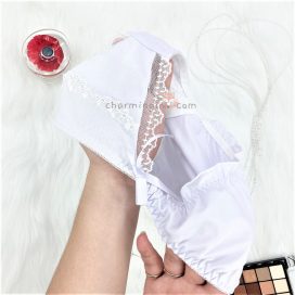 Combo 5 cái quần lót thun viền ren nơ dễ thương size M (có lẻ size) - QLTT0014