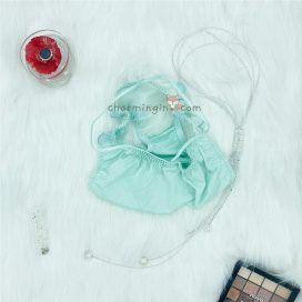 Quần lót thun 4 chiều dây lưng cao phối voan dễ thương size M, LL - QLTT0015