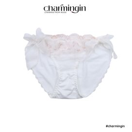 Quần lót thun 4 chiều buộc voan hông thời trang dễ thương size L - QLTT0026