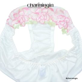 Quần lót dệt kim ren hoa mẫu đơn tinh tế size M, L, LL - QLDK0012
