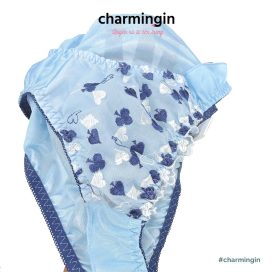 Quần lót dệt kim họa tiết lá bài lưng bèo co giãn size M, L - QLDK0023