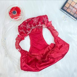 Quần lót dệt kim nơ hoa tuyết lưng co giãn size M - QLDK0035