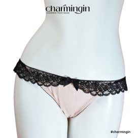 Quần lót dệt kim ren nơ lưng co giãn size M, L - QLDK0050