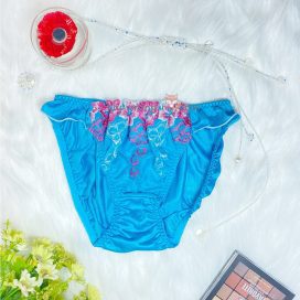 Quần lót dệt kim lưng bèo họa tiết hoa size M, L - QLDK0057