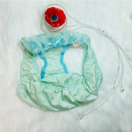 Quần lót dệt kim ren nơ thời trang size M, L - QLDK0076