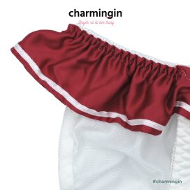 Quần lót dệt kim dây lưng nhún co giãn kiểu dáng nữ sinh Nhật size M, LL, 3L - QLDK0086
