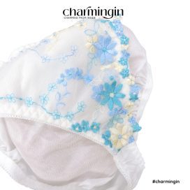 Quần lót dệt kim mềm mịn thêu ren hoa tinh tế size M, L - QLDK0088