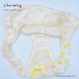[SIZE LỚN] Quần lót dệt kim phối voan thời trang dây lưng co giãn size 5L, 6L, 7L - QLDK0092