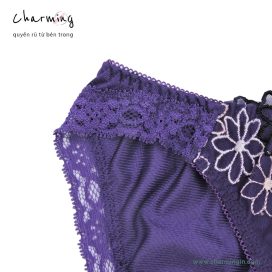 Quần lót dệt kim mềm mịn viền ren tinh tế không hằn mông size M, L - QLDK0093
