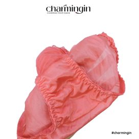 Quần lót dệt kim phối ren nơ thời trang xinh xắn dây lưng co giãn  size M - QLDK0095