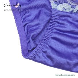 Quần lót dệt kim mềm mịn phối ren thời trang dây lưng co giãn  size M, L - QLDK0097