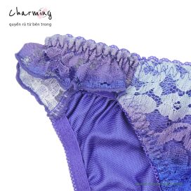 Quần lót dệt kim mềm mịn phối ren thời trang dây lưng co giãn  size M, L - QLDK0097
