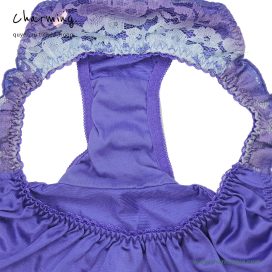 Quần lót dệt kim mềm mịn phối ren thời trang dây lưng co giãn  size M, L - QLDK0097