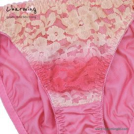Quần lót dệt kim mềm mịn phối ren thời trang dây lưng co giãn  size M, L - QLDK0097