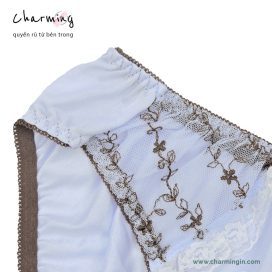 Quần lót dệt kim siêu mềm mịn phối ren thời trang size M, L, LL, 3L - QLDK0098