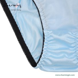 Quần lót dệt kim mềm mịn phối ren thời trang size M - QLDK0099