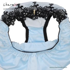 Quần lót dệt kim mềm mịn phối ren thời trang size M - QLDK0099