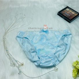 Quần lót dệt kim thêu hoa văn tinh tế size M - QLDK0102