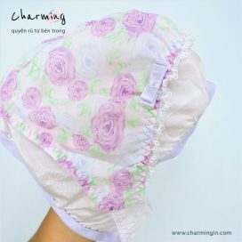 [SIZE LỚN] Quần lót dệt kim voan hoa hồng dễ thương size 5L - QLDK0108