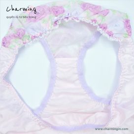 [SIZE LỚN] Quần lót dệt kim voan hoa hồng dễ thương size 5L - QLDK0108