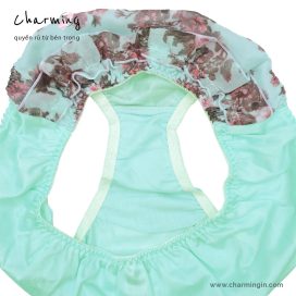 [CÓ SIZE LỚN] Quần lót dệt kim voan bèo cạp cao thời trang size M, LL, 3L, 4L - QLDK0114