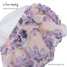 [CÓ SIZE LỚN] Quần lót dệt kim voan bèo cạp cao thời trang size M, LL, 3L, 4L - QLDK0114