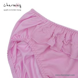[CÓ SIZE LỚN] Quần lót dệt kim voan bèo cạp cao thời trang size M, LL, 3L, 4L - QLDK0114