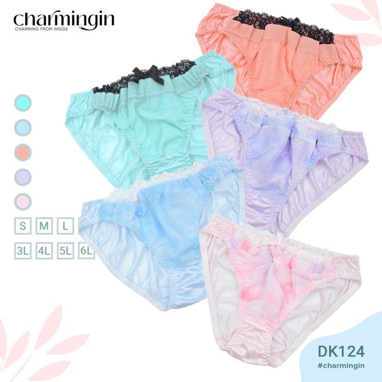 [CÓ SIZE LỚN] Quần lót dệt kim cao cấp siêu mềm mịn phối voan và ren nơ dễ thương size M, L, LL, 3L, 7L - QLDK0124